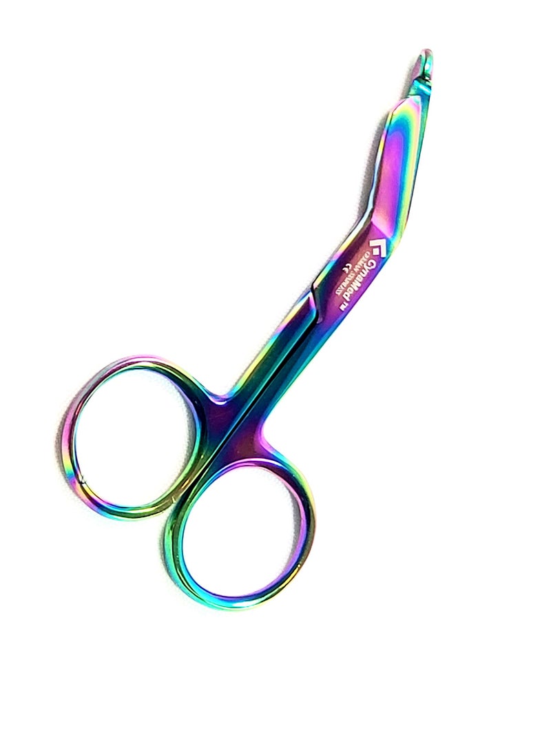 CYNAMED German 1 Lister Bandage Nurse Scissors 3.5 Inch Multi Titanium Color Rainbow Cynamed - Image 4